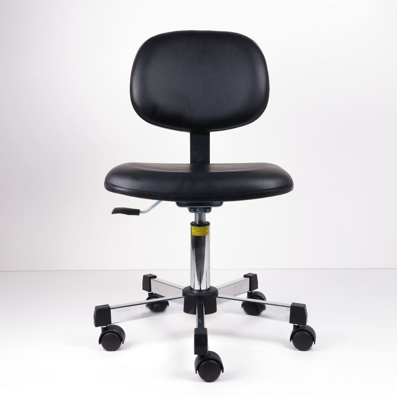 Черный ПУ кожаный эргономический ЭСД предводительствует стул чистой комнаты с высотой Суда колес поставщик
