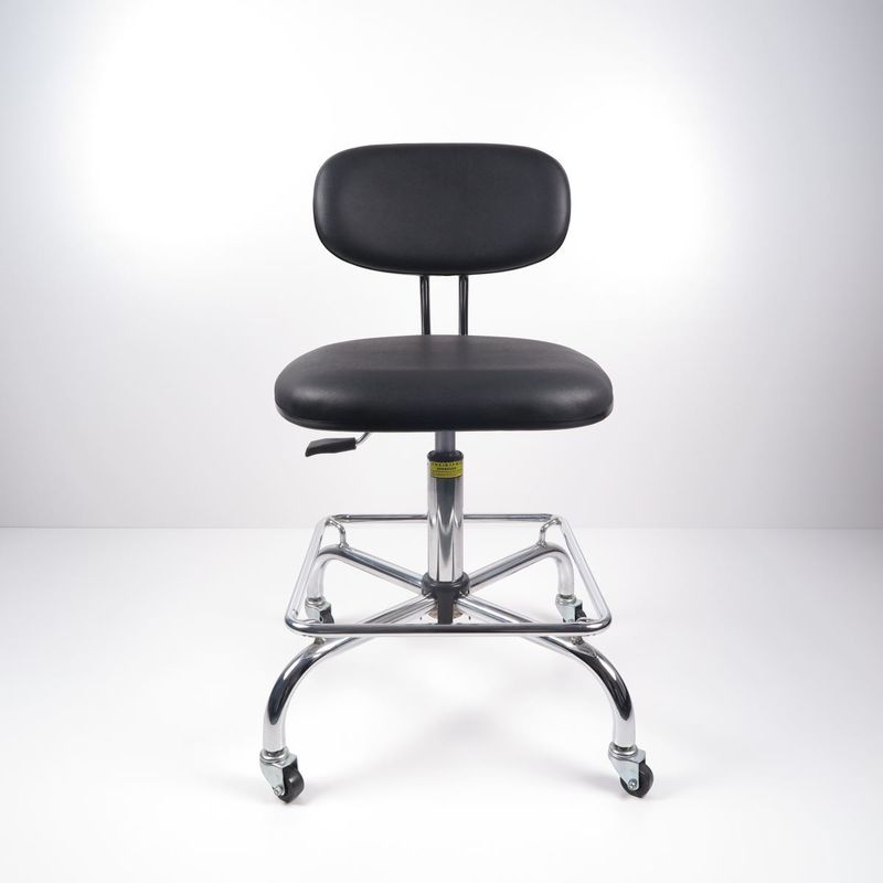 Стул черного офиса работы стульев ПУ кожаного эргономического ЭСД проводной с подставкой для ног поставщик