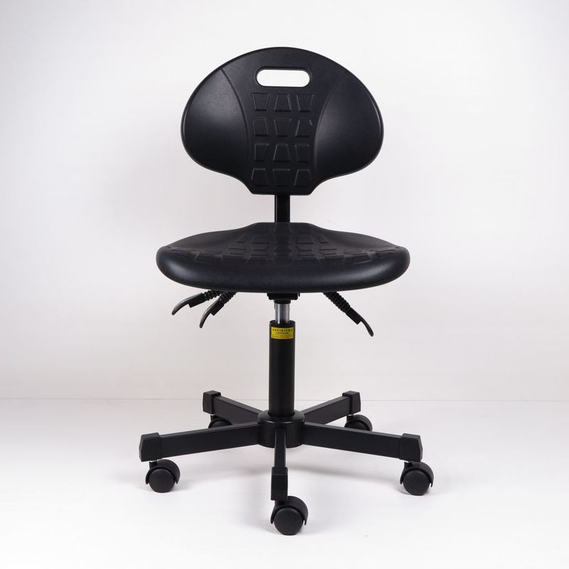 Черные стулья лаборатории пены полиуретана эргономические с задней поддержки поверхностью выскальзывания не поставщик